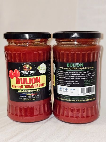 Bulion din roșii Inimă de Bou